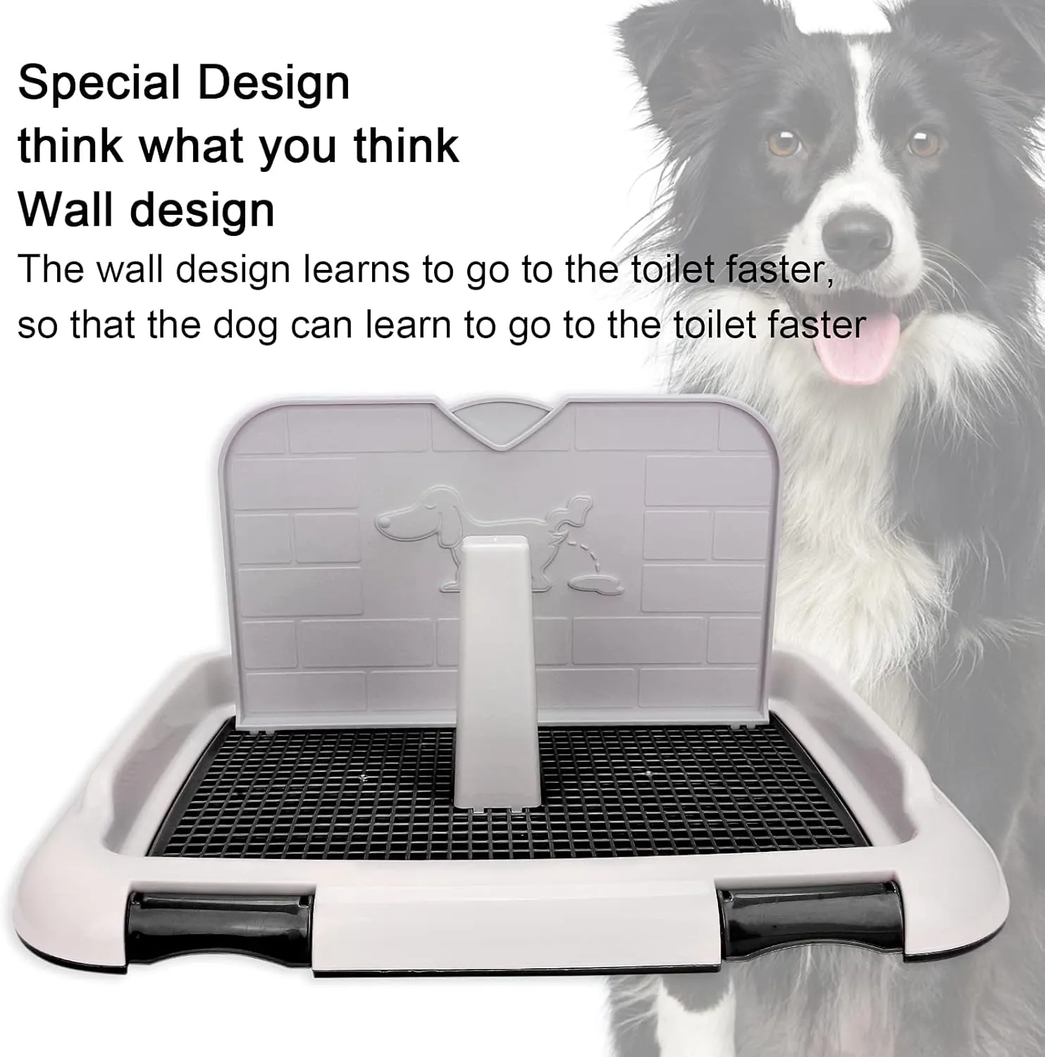 Puppy Training Toilet, Dog Training Toilet Pad Cat Potty Fence Dog Scheduled Urination Potty Tray Fence for Dogs Outside (18.3 x 13.9 x 9.3in)