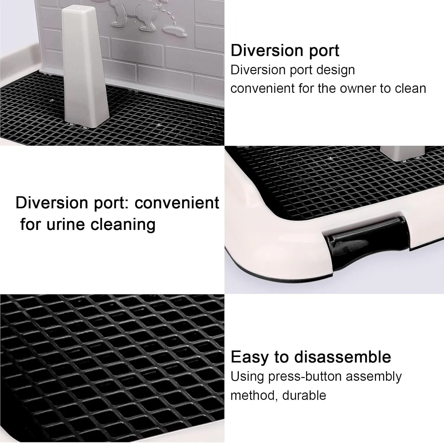 Puppy Training Toilet, Dog Training Toilet Pad Cat Potty Fence Dog Scheduled Urination Potty Tray Fence for Dogs Outside (18.3 x 13.9 x 9.3in)