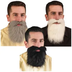 "Mustache & Beard White - Complete Facial Hair Coverage"