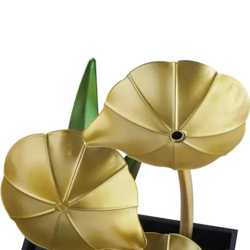 RAJA DHIRAJ Metal Tabletop Water Fountain,Home Decor Ornaments With Waterfall Desktop Leaf Fountains,Deep Basin&Natural River Rocks. Indoor Zen Relaxation For Office,Living Room,Bedroom Decor For Gift