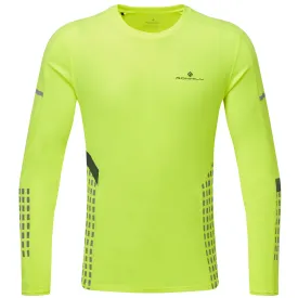 Ronhill Tech Afterhours L/S Tee Men's Fluo Yellow Charcoal Reflect