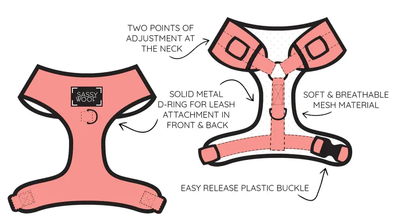 Sassy Woof Adjustable Twilight, Dog Harness