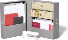Savor | All-in-One Desk Organizer | Slate Gray  Keep Desk, Office, and Home Organized All-In-One Storage System for Important Files, Documents, Stationery, and Office Supplies