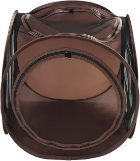 Sexy Lizas Pop Up Tent Cat Cube - 24x22x20 Play Tent w/ 14 Hole - Connects with Snarky Pets Timmy & Misters Tunnel - Outdoor Cat Tent, Play Pen, Zip Connect, Outdoor cat House or Small Dog Bed