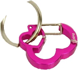 Small Heart Aluminum Dog Tag Clip - Pink
