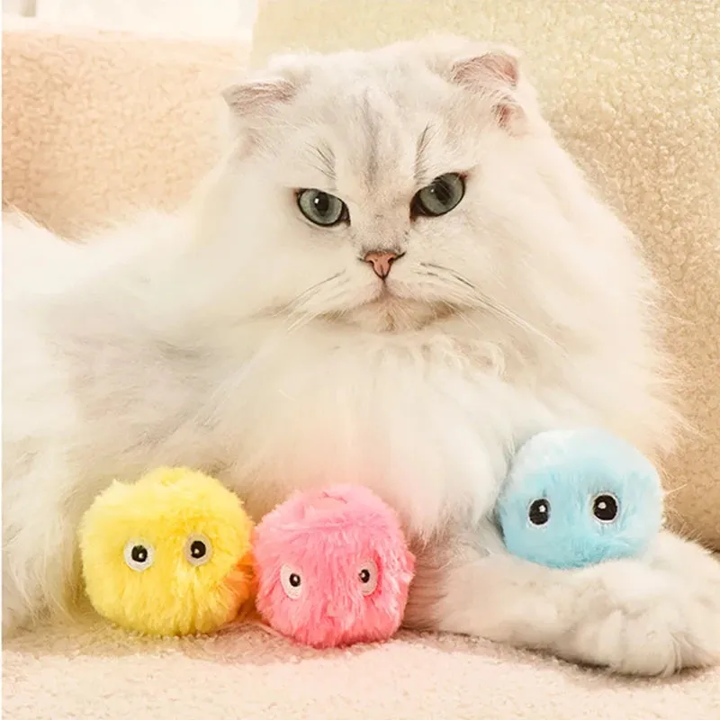 Smart Catnip Squeak Ball – Interactive Cat Toy