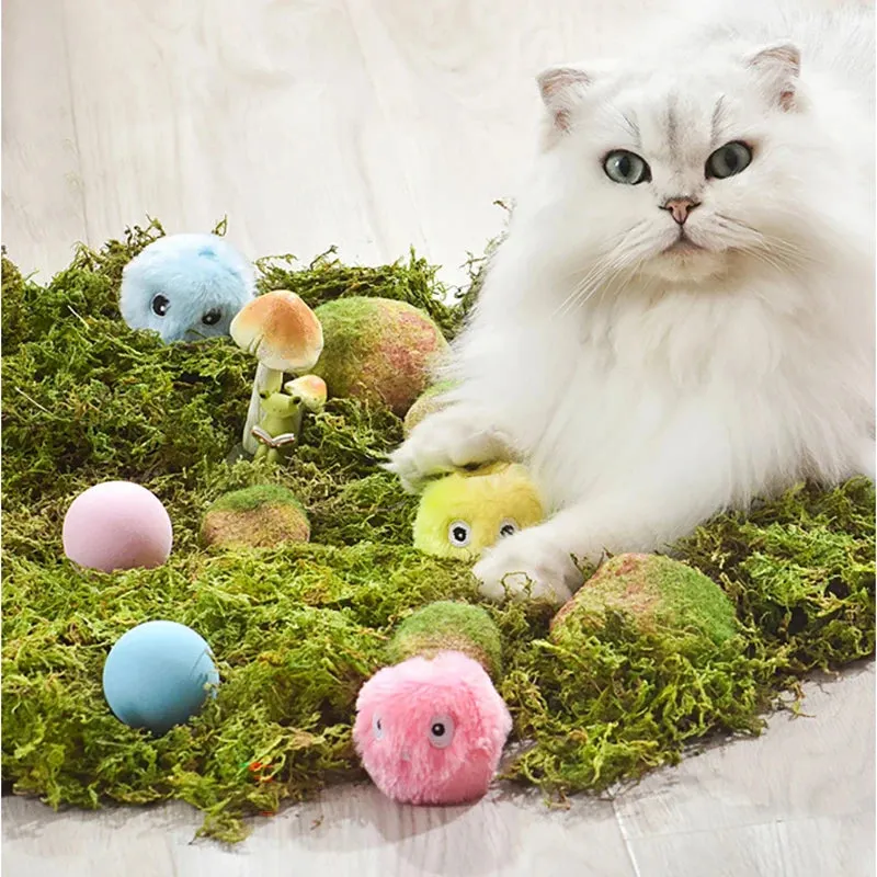 Smart Catnip Squeak Ball – Interactive Cat Toy
