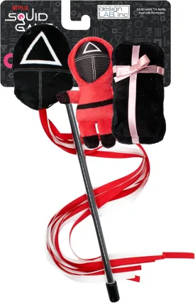 Squid Game Official Merchandise | Toys for Cats | Teaser Wand, Plush Soldier & Toy Box