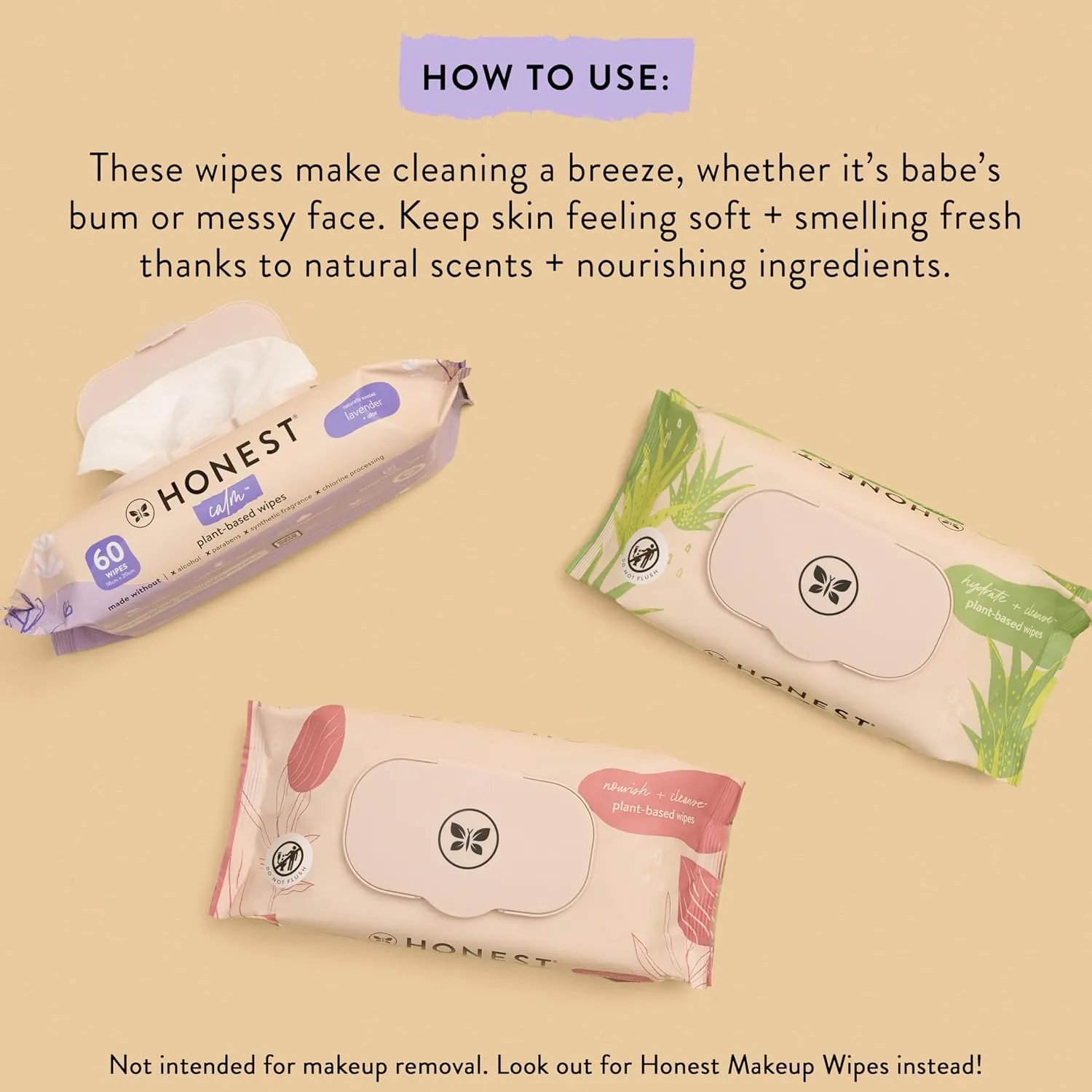 The Honest Company Hydrate   Cleanse Naturally Scented Wipes | Cleansing Multi-Tasking Wipes | 99% Water, Plant Based, Hypoallergenic | Aloe   Cucumber, 60 Count