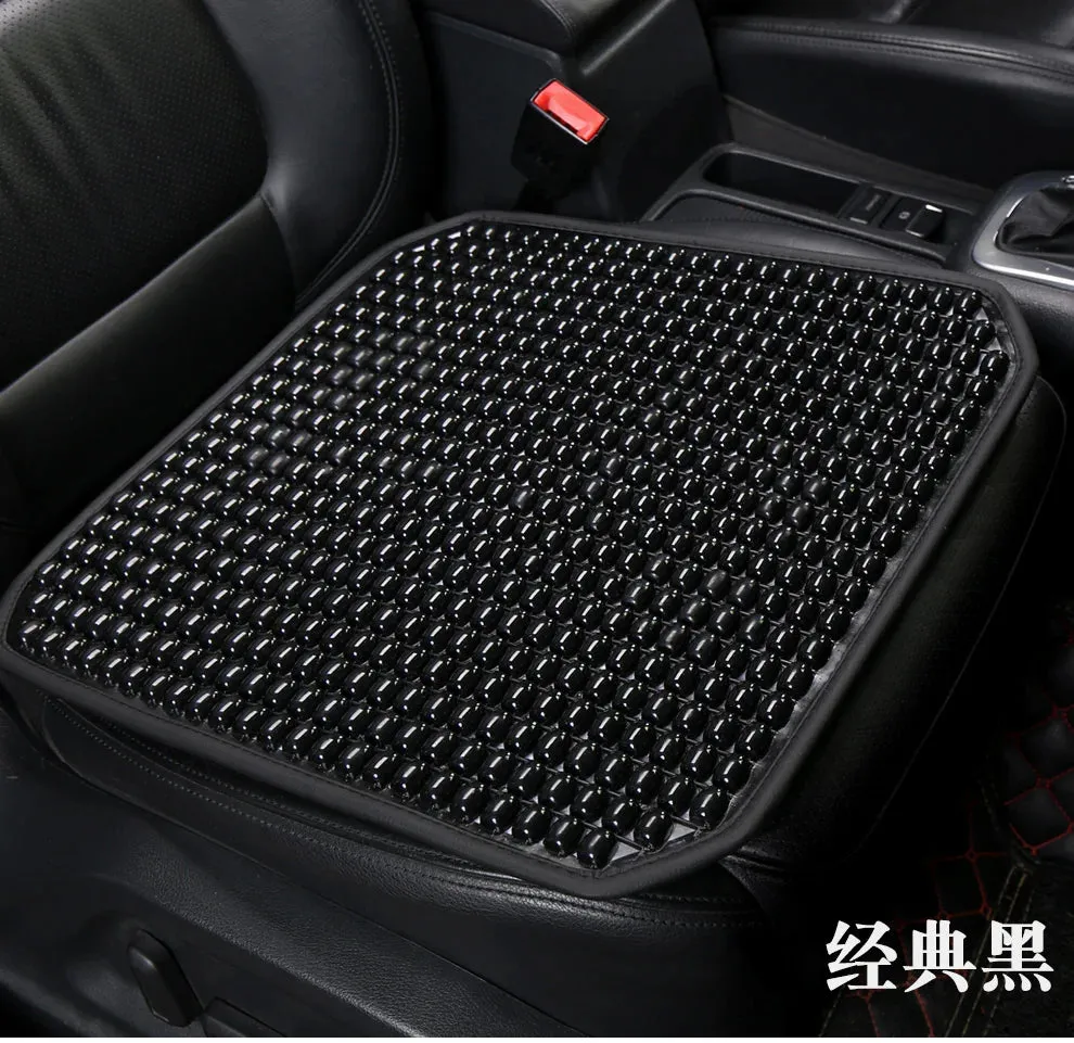 Universal PVC Beaded Car Seat Cushion with Massage and Waist Support
