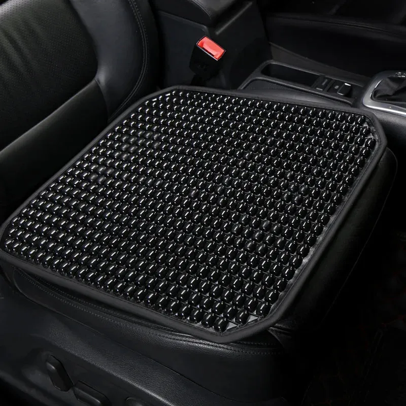 Universal PVC Beaded Car Seat Cushion with Massage and Waist Support