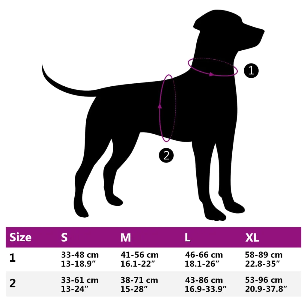 vidaXL Dog Harness with Reflective Stripes Adjustable Brown M