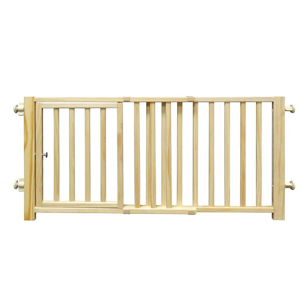 Walkover Dog Gate - Four Paws Smart Design Walkover Pressure Mounted Gate with Door