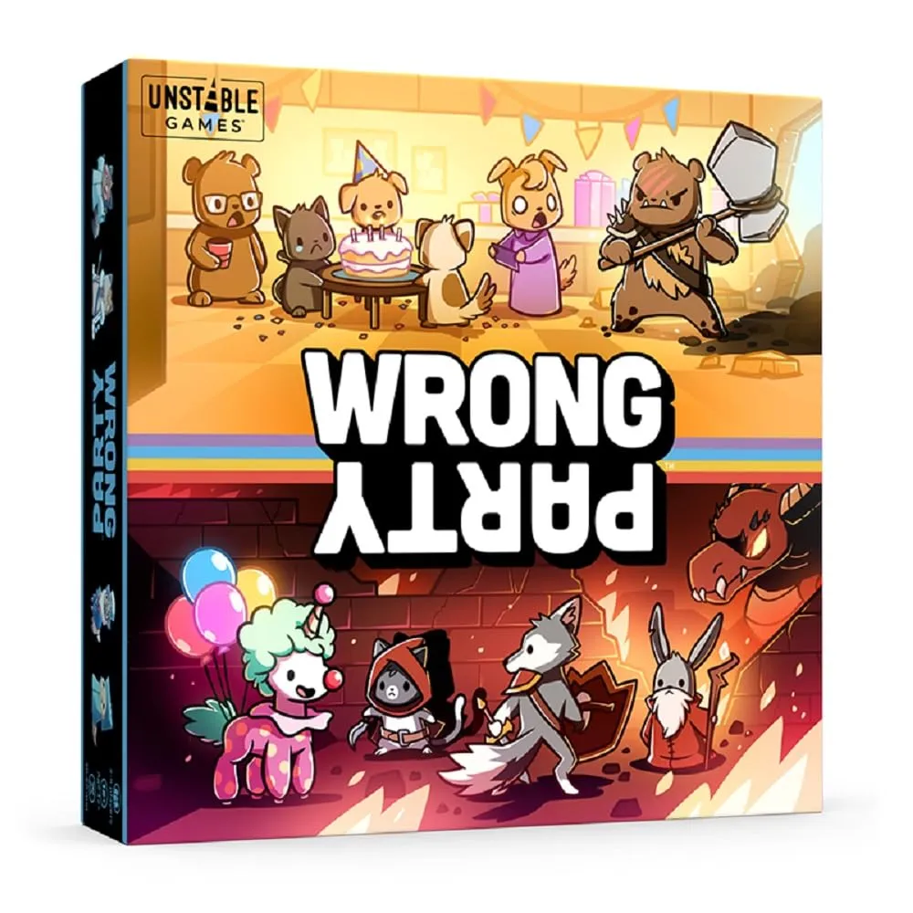 Wrong Party Base Game - Delightfully quirky card game for tweens, teens, & adults - Draft style deck-building game - 2-5 players ages 12  for game night